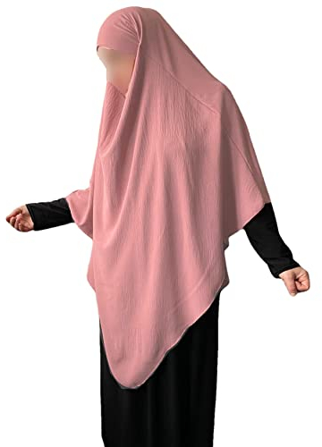Yaqeen XL Khimar Dreieck Jazz Hijab für Muslima Kopftuch islamisches Gebetskopftuch rose