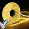 Homeleo 5 M 150 LED Streifen Batteriebetrieben, Fernbedienung Batterie led Strip für Außen, Garten, Küche, Schrank, Golfwagen, Weihnachten, Halloween, Geburtstagsfeier, Schlafzimmer deko (Warmweiß)