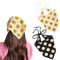 2 Stück Häkelhaar Bandana Floral Haar Schal Boho Kopftuch Vintage Stirnbänder Dreieck Haargummi Handgemachte Haarschmuck für Mädchen Frauen (Gelb/Schwarz)
