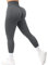 RXRXCOCO Damen Blickdicht Nahtlose Leggings Lang Figurbetonte High Waisted Bauchweg Sports Laufhose Gym Leggings Grau Small
