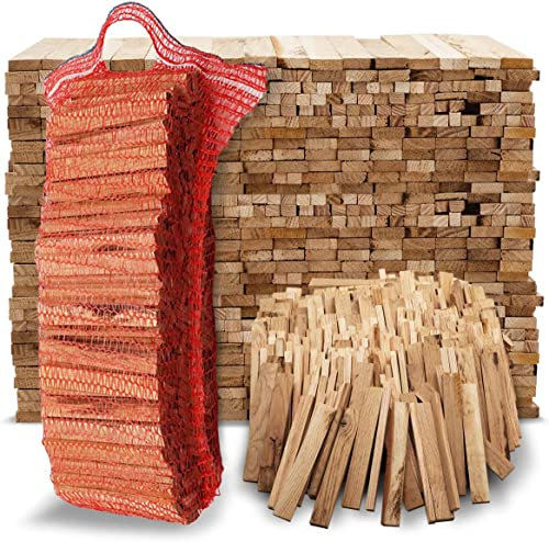 Aleko Parkett Premium Brennholz in verschiedenen Größen - Anzünder aus Eichenholz, Bio Kaminanzünder, für Grill, Kamin, Ofen - perfekter Grillanzünder, getrocknetes und unbehandeltes Anmachholz (16KG)