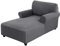 LINGKY Chaiselongue Bezug Stretch Chaiselongue Schonbezug für Wohnzimmer Chaiselongue mit Doppelarm Chaiselongue Abdeckung für Chaiselongue im Schlafzimmer Dickerer Jacquard Stoff (Grau)