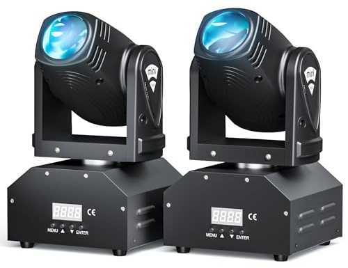 2er Mini Moving Head Beam LED Bühnenlicht Disco Licht d-mx512 RGBW Lichteffekte für DJ Disco Party Club Bar Wedding