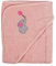 Clinotest Baby Kapuzenhandtuch Baby mit Giraffe in 80x80 cm Rosa – Oeko-Tex 100 Zertifiziert - Weiches Babybadetuch mit Kapuze – Saugfähiges Badehandtuch mit Kapuze für Babys und Kinder