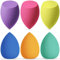 AUAUY Makeup Sponges Blender Set, 6Pcs Professional Beauty Sponge, Foundation Blending Beauty Sponge, Multi-colored Makeup Sponges, Dry & Wet Use for Cream, Liquid and Powder