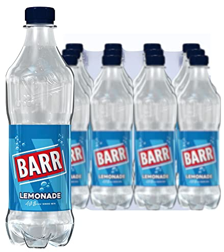 BARR since 1875, 12 Pack Perfect Lemonade, Lemon Flavoured Fizzy Drink Fizzingly Fun - 12 x 500ml Bottles