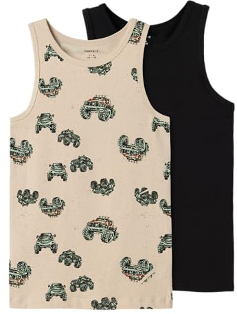 Name IT Jungen Nkmtank Top 2p Peyote Monster Truck Noos Unterhemd (2er Pack)