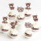 Blumomon 24 Stück Bären Cupcake Topper, süßer Bär, Cupcake Dekorationen, Kinderparty, Babyparty, Tiere, Motto Feier, Geburtstag, Party Dekorationen Gender Revealing Party