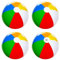 PEAKTOP 4PCS Ballon Piscine Gonflable, Coloré Ballons d'eau Gonflables Durable, Enfants Souple Ballon Gonflable Plage pour Piscines Plage