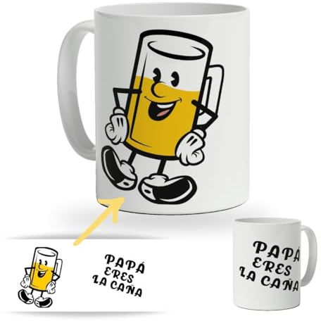 Taza Día del Padre | Regalos Originales Para Hombre | Taza de Café con Frase Divertida Para Papá | Apta Para Microondas y Lavavajillas (Papá eres la caña)