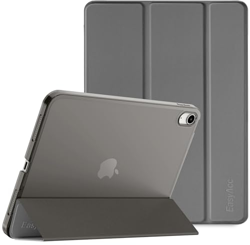 EasyAcc Hülle für iPad A16 11. Generation/iPad 10. Generation 10.9 Zoll, Ultra Dünn Cover mit Auto Schlaf/Aufwach Funktion Schutzhülle Case, Dunkelgrau