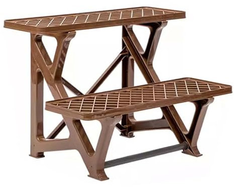 HUHJYUGE Blumentreppe Draußen Kunststoff, Blumenleiter Outdoor, Pflanzenständer Hoch, Blumenregal Außen Wetterfest, Pflanzenregal Balkon, Blumenständer Wohnzimmer, für den Innen- und Außenbereich