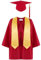Kinder Abschluss Talar Doktorhut und Stola Uniform Set Für Vorschule Kindergarten Junge Mädchen Für Kinder 2024 Mädchen Jungen Hut-Schärpe-Quaste Mit Hut Abschlusskleid-Uniform-Set