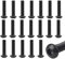 Okaywork M6x20 Vis de Serrure Boulons à Six Pans Creux Acier Inoxydable A2 V2A Métaux pour Les Connexions Mécaniques,mini vis Vis à Tête Bombée avec Bride,Pas facile de glisser les dents,Noir, 20 Pcs