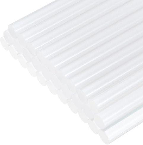 sourcing map Mini Hot Glue Gun Sticks 10.6-inch x 0.43-inch Extremely Sticky Glue Sticks for Glue Gun, White Clear 30pcs