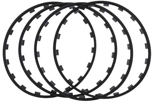 4 Stück Felgenschutz Nylon Uberturbine-Rad–Streifen zur Verhinderung von Bordsteinausschlägen, für Tesla Model 3/y (Schwarz, fit 20 Zoll Rad)