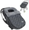 Orzbow Fußsack Babyschale, Universal Babyschale Fußsack Winter mit Verstellbarem Reißverschluss, Wasserdichte Einschlagdecke Babyschale mit Elastischen Rändern, Warmes Polyester,Dunkelgrau