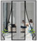 Moustiquaire AimantéE Porte Fenetre 200x185cm Noir, Facile à Installer sans Percer Rideau de Porte Anti Insecte Mouche pour Porte d Entrée Intérieur/Patio