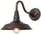ENTHERONIC IP54 Impermeabile Esterna Lampada da Parete Ferro Retro Applique da Parete per Esterni Industriale Collo D'Oca agriturismo Parete Esterna Lanterna da Parete per Patio Porta anter