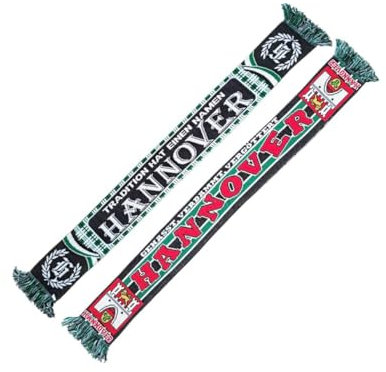 Wallitschek Schal Hannover - Tradition hat einen Namen, schwarz-weiß-grün, Strickschal, Fussball, 1896