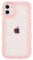 Mouzor Cute Case Compatible with iPhone 11 case, Clear Pink Curly Wave Frame Soft TPU Shockproof Cover for Girls Women