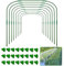 Confezione da 8 cerchi da giardino da 82 x 105 cm con 24 clip, pali staccabili antiruggine per telaio di reti da giardino, serre, telaio di supporto per piante alte