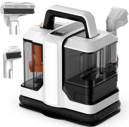 Portable Carpet Cleaner Machines，15Kpa Upholstery Spot Cleaner Machine，750W Handheld Spot Carpet Cleaner Machine with 2 Brush Head,for Pets, Furniture, Stairs, Car Seat, Couch, Curtain