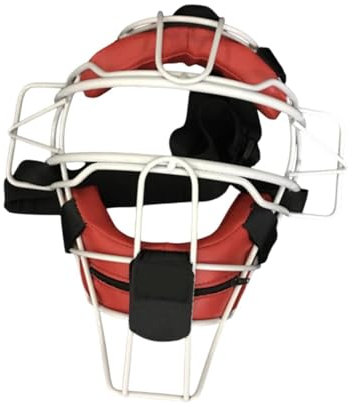 Harilla Baseball-Catcher-Helm, Gesichtsschutz für Erwachsene, atmungsaktiv, stoßdämpfend, professioneller Outdoor-Gesichtsschutz, Kopfbedeckung, Rot