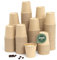 MAXI PRODUCTS - 200 unidades Vasos Café Desechables - Vasos Cartón - Vasos Desechables Catering - Vasos Café para Llevar - Vasos Kraft 80 cc - APTO BEBIDAS CALIENTES Y FRÍAS