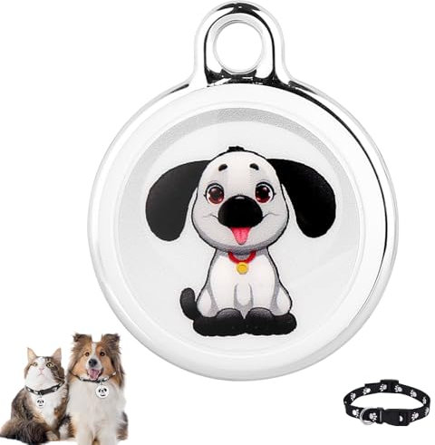 HIULLEN Rastreador GPS para gatos y perros, mini rastreador GPS, rastreador de mascotas para gatos con collar de perro, seguimiento de ubicación en tiempo real para gatos, sin cuota mensual, funciona