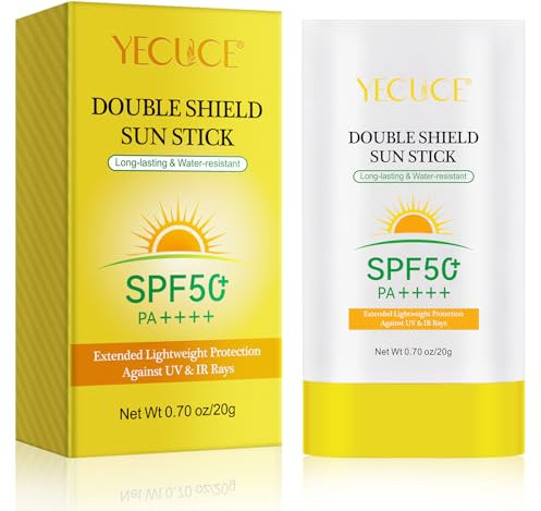 MXCZBSM Stick Solaire Invisibile SPF50+ 20g - Protection UV/IR, Résistant à l'Eau 80 Min, Formule Naturelle à l'Huile d'Avocat & Extraits Végétaux, Compact et Nomade