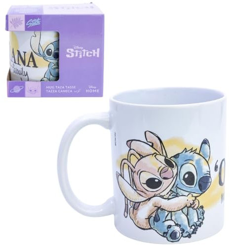 Tasse en céramique Stitch et Angel Disney modèle mug bol de petit déjeuner 325 ml pour enfants