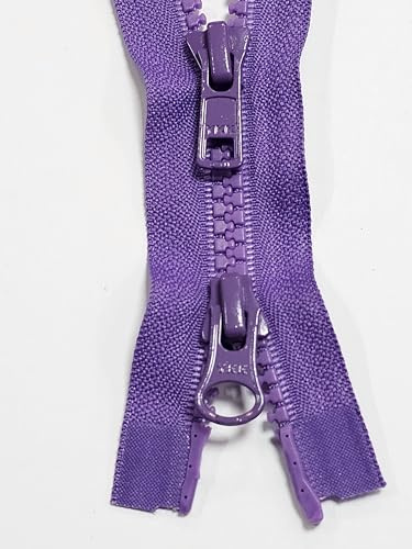 Reißverschluss YKK 2-Wege teilbar Kunststoff Krampe 6mm 50-90cm lila- pink - Töne (019 rot-lia, 50cm)