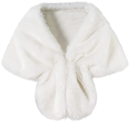 Generisch Langes Kunstfell-Schal-Wrap für Damen - edle Stola - wie echtes Fell Elegant