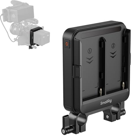 SMALLRIG Dual NP-F Battery Plate Kit for 15mm LWS Rods, Power Supply for D-Tap, DC, USB-C Ports, Adapter Mount Plate for NP-F550 / 570/750 / 770/950 / 970 Batteries, Supports UPS - 5537