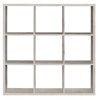 FORTE Mauro Regal 3x3 Fächer, Holzwerkstoff, Sandeiche, (B*H*T): 107,2 x 107,3 x 32,9 cm