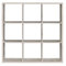 FORTE Mauro Regal 3x3 Fächer, Holzwerkstoff, Sandeiche, (B*H*T): 107,2 x 107,3 x 32,9 cm