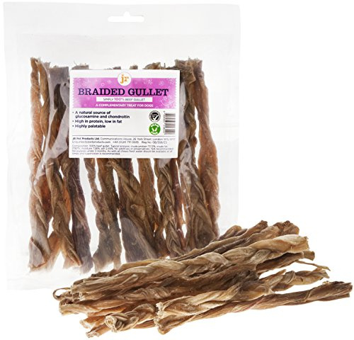 JR Pet Products 200g Braided Beef Gullet (Approx 35 Sticks) 6 Inch Natural (Similar To Pizzle) Dog Treat Chew
