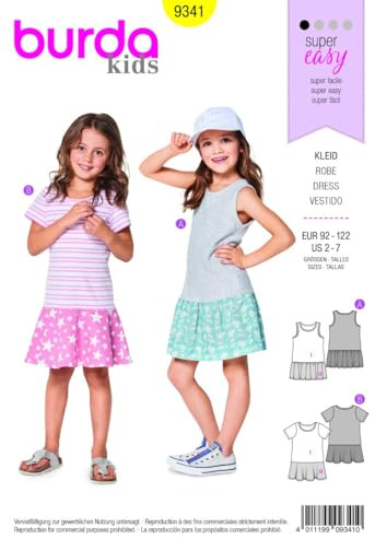 Burda Style Sewing Pattern B9341 Child’s Summer Jersey Dresses
