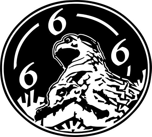 Gargoyle, Dämon, Wasserspeier, Wesen, Kirche, Teufel, 666 // Autoaufkleber (Silber - 210 mm x 190 mm)