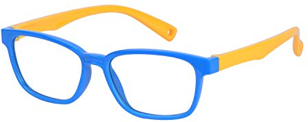 JoXiGo Kinder Brille Ohne Stärke Blaulichtfilter UV Blockieren TR90 Rahmen mit Einstellbare Brillenband + Brillenetui