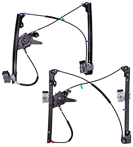 BESTPRICE 2x Fensterheber vorne links & rechts elektrisch mit Komfortfunktion mit Elektromotor Kompatibel mit VW GOLF 3 (1H1), GOLF 3 Variant (1H5), VENTO (1H2)