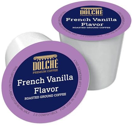French Vanilla Flavored Coffee Blend, Compatible K-Cup 2.0 Pods, 48 count box