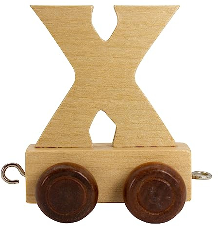 Buchstabenzug aus Holz, Buchstaben Zug, Lok, Waggon, A-Z, Wunschname (X)