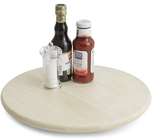 Woodard & Charles Lazy Susan Drehteller aus Holz, rund, mit Edelstahl-Kugellager, 40,6 cm