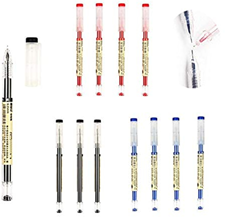 Gel-Tintenschreiber,schnell trocknend,flüssige Tinte,feine Spitze, japanischer Stil,0,35mm,Kugelschreiber,Schule,Büro,Studenten,Prüfungen,Schreibwaren,technische Stifte,12 Stück(4 schwarz,4 blau,4 rot