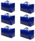 VENO 102 Liter Große Aufbewahrungstasche mit Deckel, Strapazierfähige Griffe und Reißverschlüssen für Umzug, Kleideraufbewahrung, Hausbedarf, wasserabweisend (Blau, 6er-Pack)