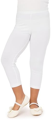 Merry Style Mädchen 3/4 Leggings aus Baumwolle MS10-226 (Weiß, 110 cm)