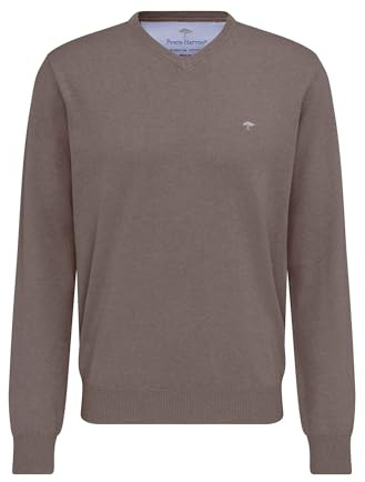 FYNCH-HATTON Pullover aus Baumwolle mit V-Ausschnitt Earth / 4XL