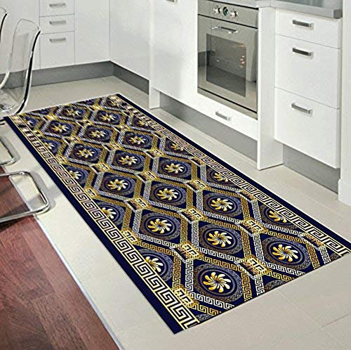 Korridor Teppich- Retro Flur Läufer Teppich, Breite 60cm / 80cm / 110cm / 120cm erhältlich, rutschfest, Länge Anpassbare (Size : 120×500cm)
